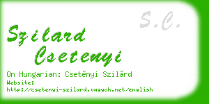szilard csetenyi business card